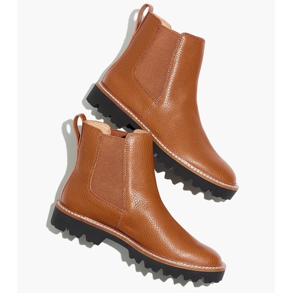 Madewell Shoes - MADEWELL The Citywalk Lugsole Chelsea Boot Leather English Saddle Brown 8